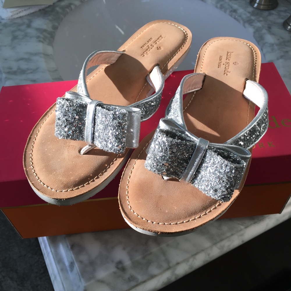 Kate Spade Sparkle flip flops